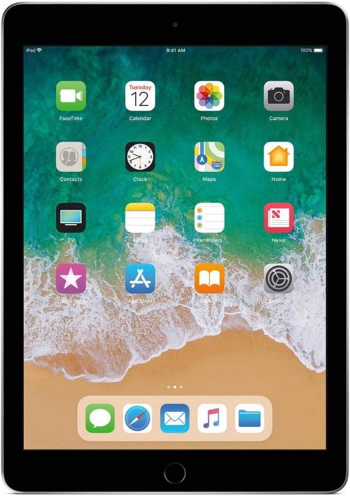 iPad  
9:41 AM  
100%  
Tuesday 12  
FaceTime Calendar Photos Camera  
Contacts Clock Maps Home  
TV Notes Reminders News  
iTunes Store App Store  
Settings