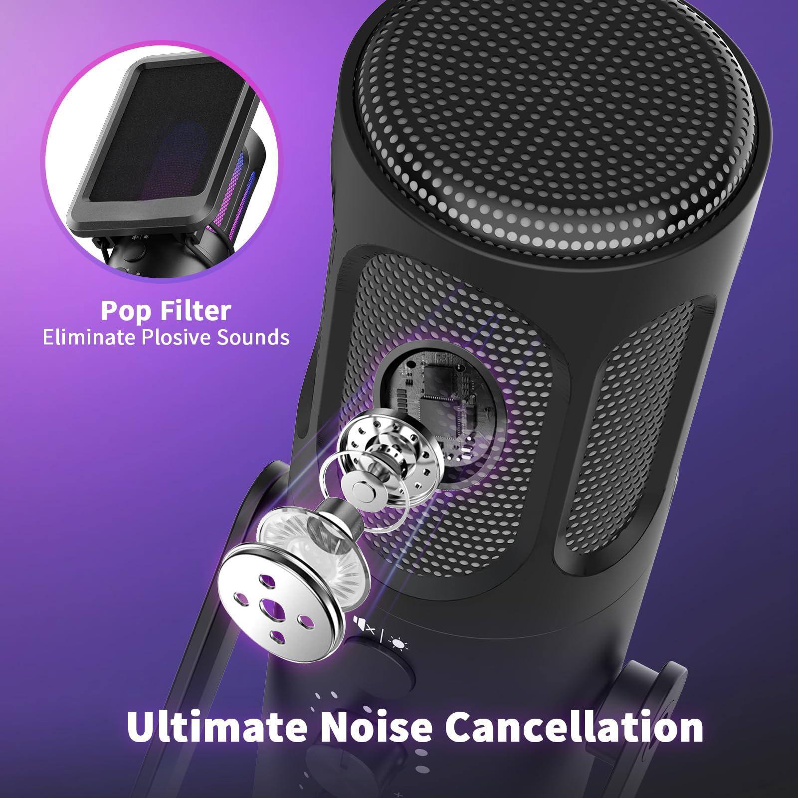Pop Filter  
Eliminate Plosive Sounds  

Ultimate Noise Cancellation