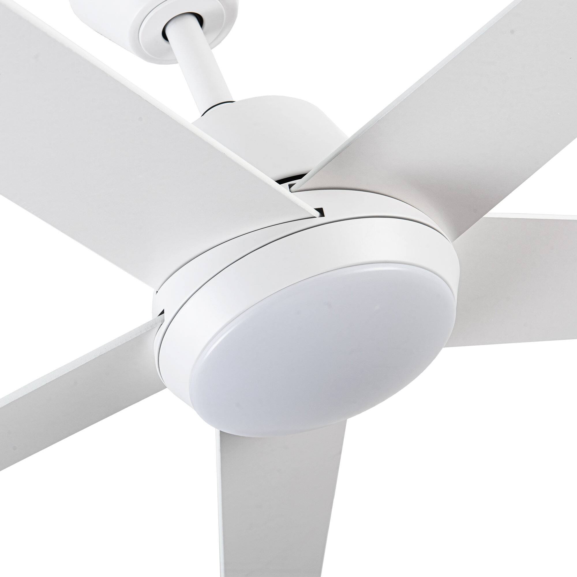 Alt View 9. Vaczon - 52-inch Modern 3CCT Dimmable LED Smart Ceiling Fan with Light, Remote and APP Control - White.
