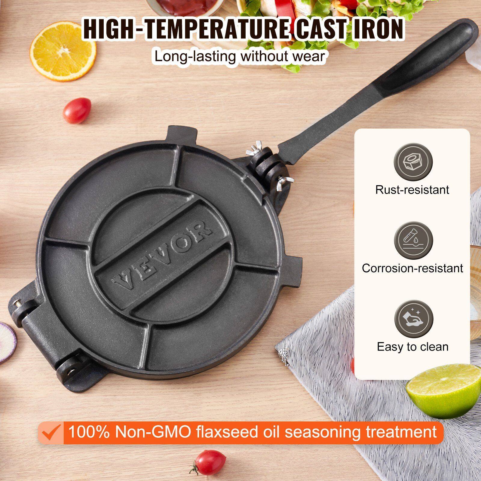 HIGH-TEMPERATURE CAST IRON  
Long-lasting without wear  

- Rust-resistant  
- Corrosion-resistant  
- Easy to clean  

100% Non-GMO flaxseed oil seasoning treatment