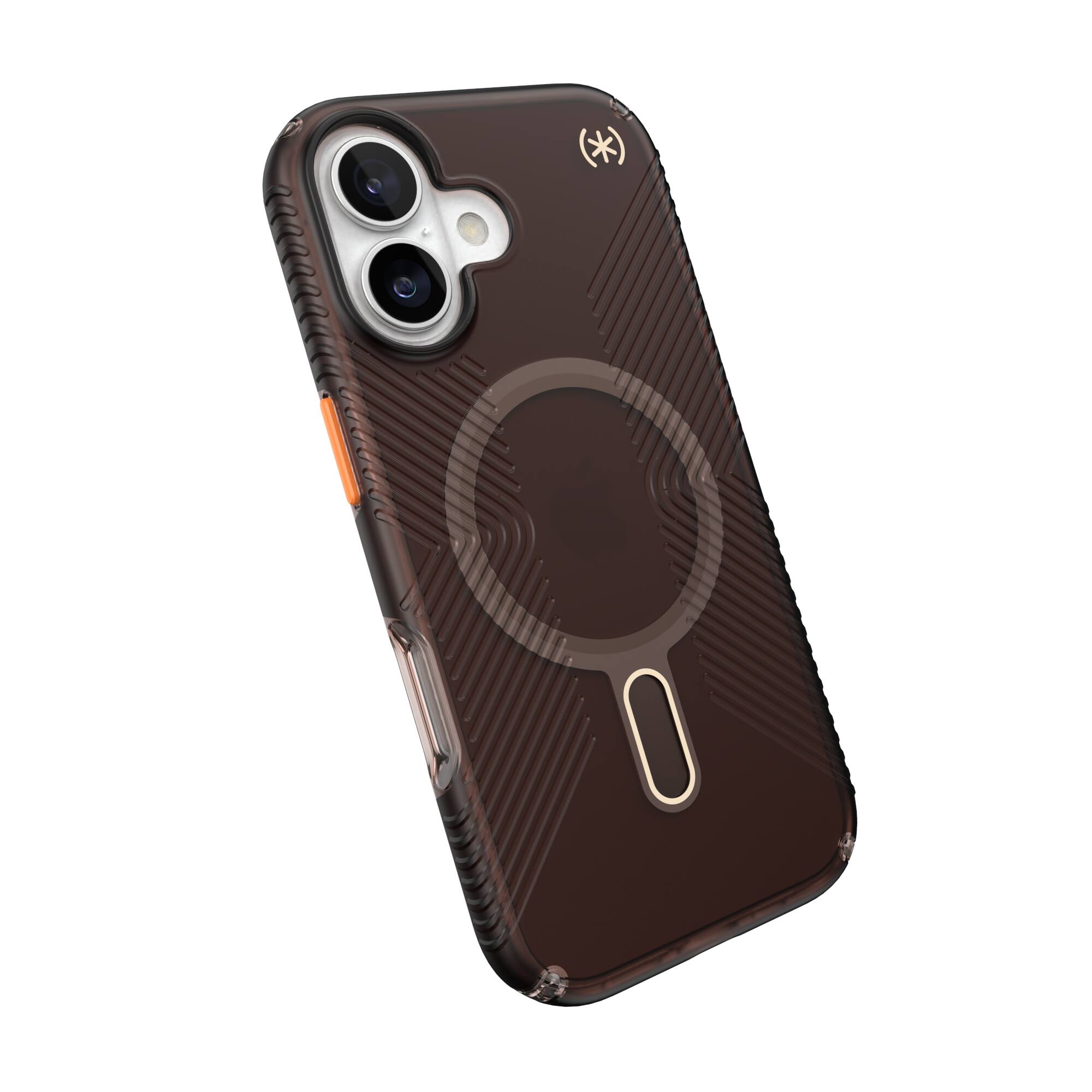 Front. Speck - iPhone 17 Presidio Grip + MS + CL Lux - Luxury Shade Matte/Orange.