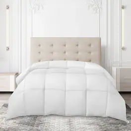 Lux Decor Collection - Down Alternative Comforter – Ultra Soft All Season Duvet Insert with Corner Tabs - White