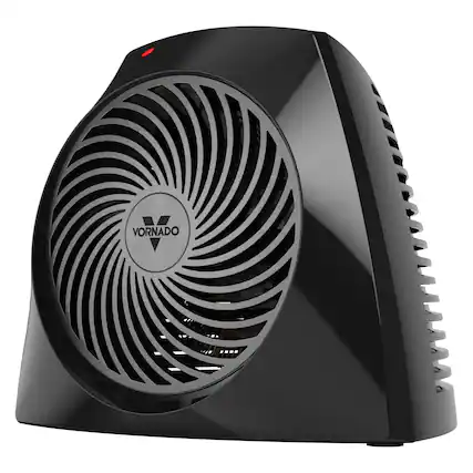 Front. Vornado - VH204 750 watts Black Indoor Electric Fan Space Heater with Advanced Safety Features - Black.