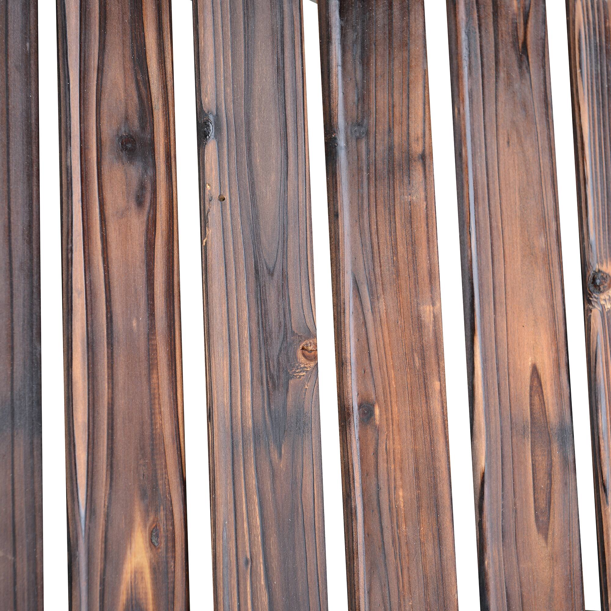 Alt View 7. Outsunny - Wooden Adirondack Chair with Ottoman, Outdoor Fire Pit Chair, Patio Lounge Chair that Supports Up to 330 lbs. - Rustic Brown.