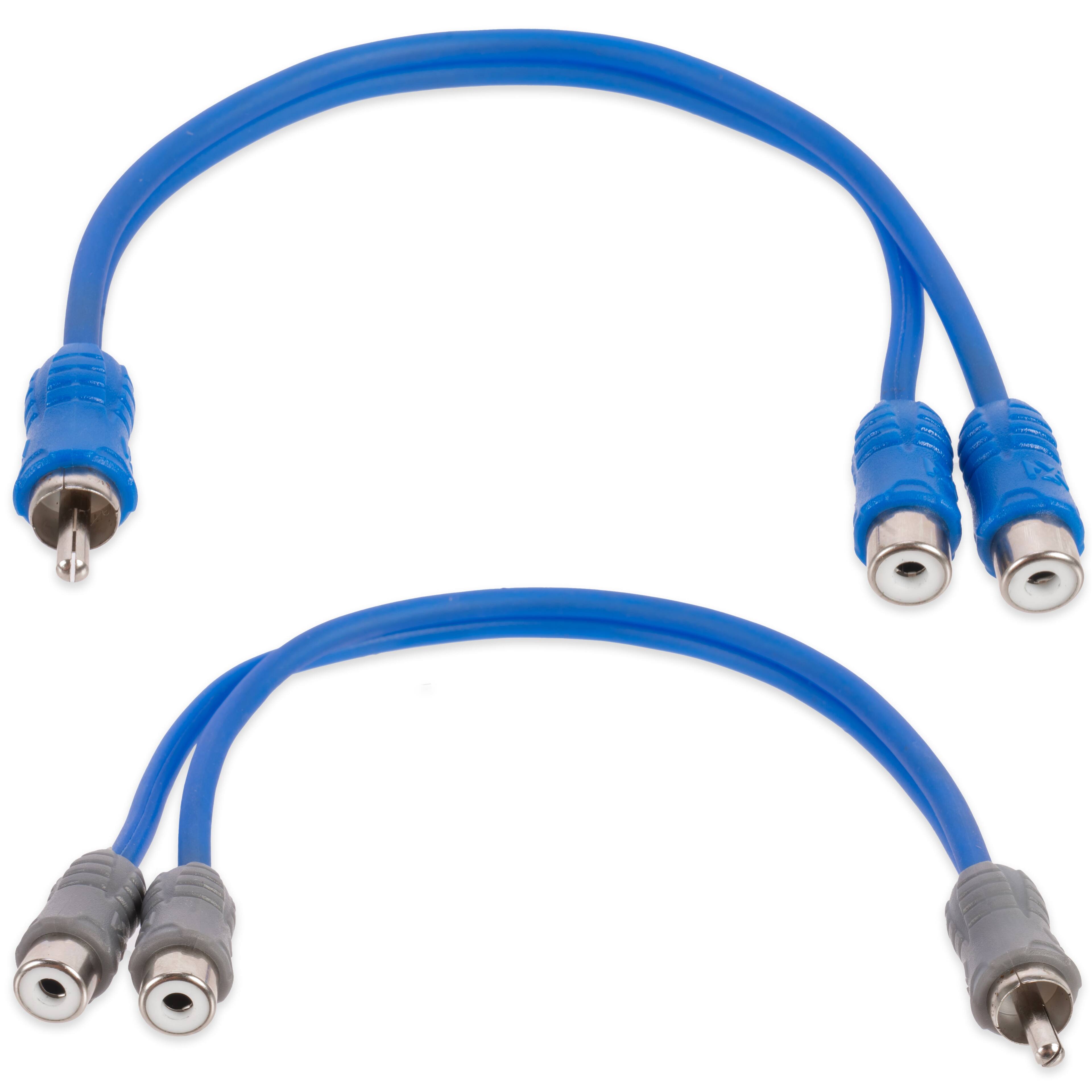 Front. NVX - XIN2F Oxygen Free Copper 1 Male to 2 Female Y-Adapter N-Series Car Audio RCA Audio Interconnect Cables (2-Pack).