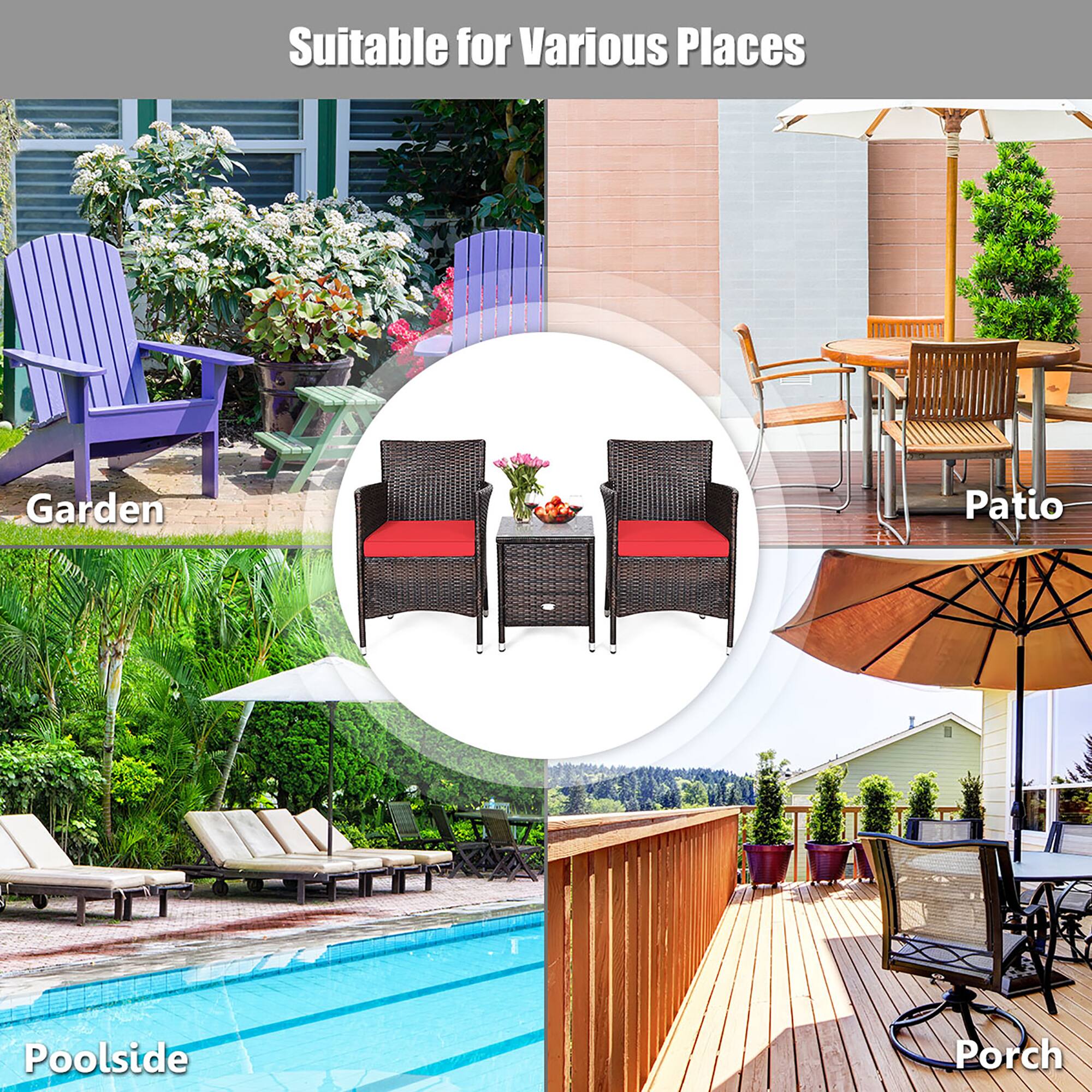 Suitable for Various Places: Garden, Patio, Poolside, Porch