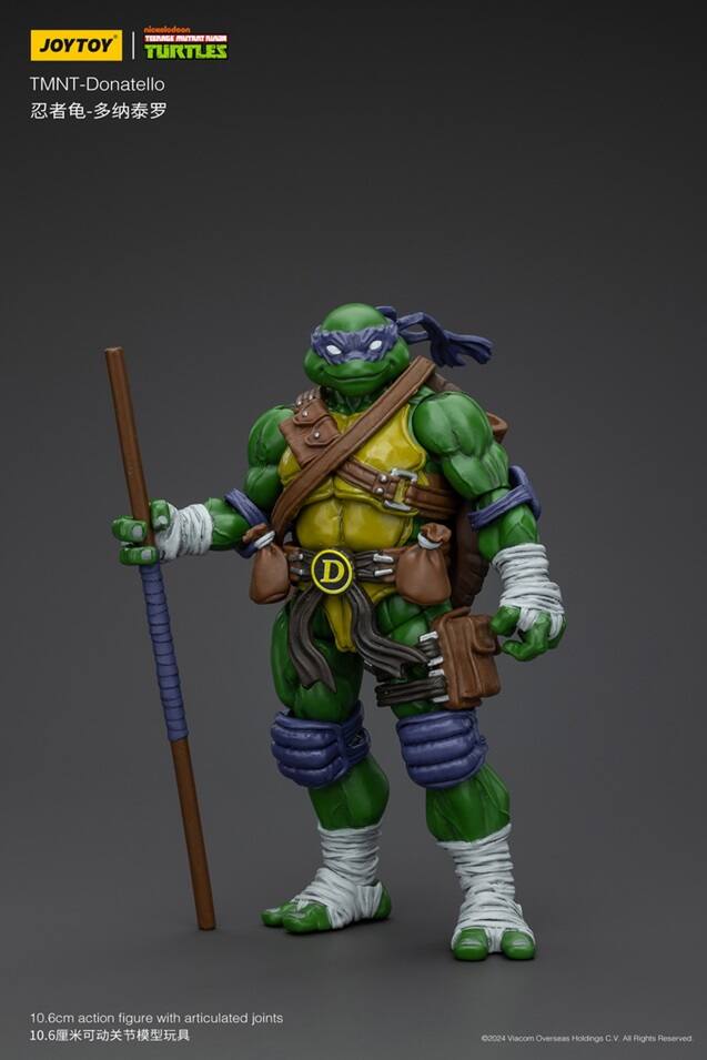 niowolodeon TELPAGE MUTART N JOYTOY | TURTLES TMNT-Donatello - D 10.6cm action figure with articulated joints 10.6 2024 Viacom Overseas Holdings C.V. All Rights Reserved