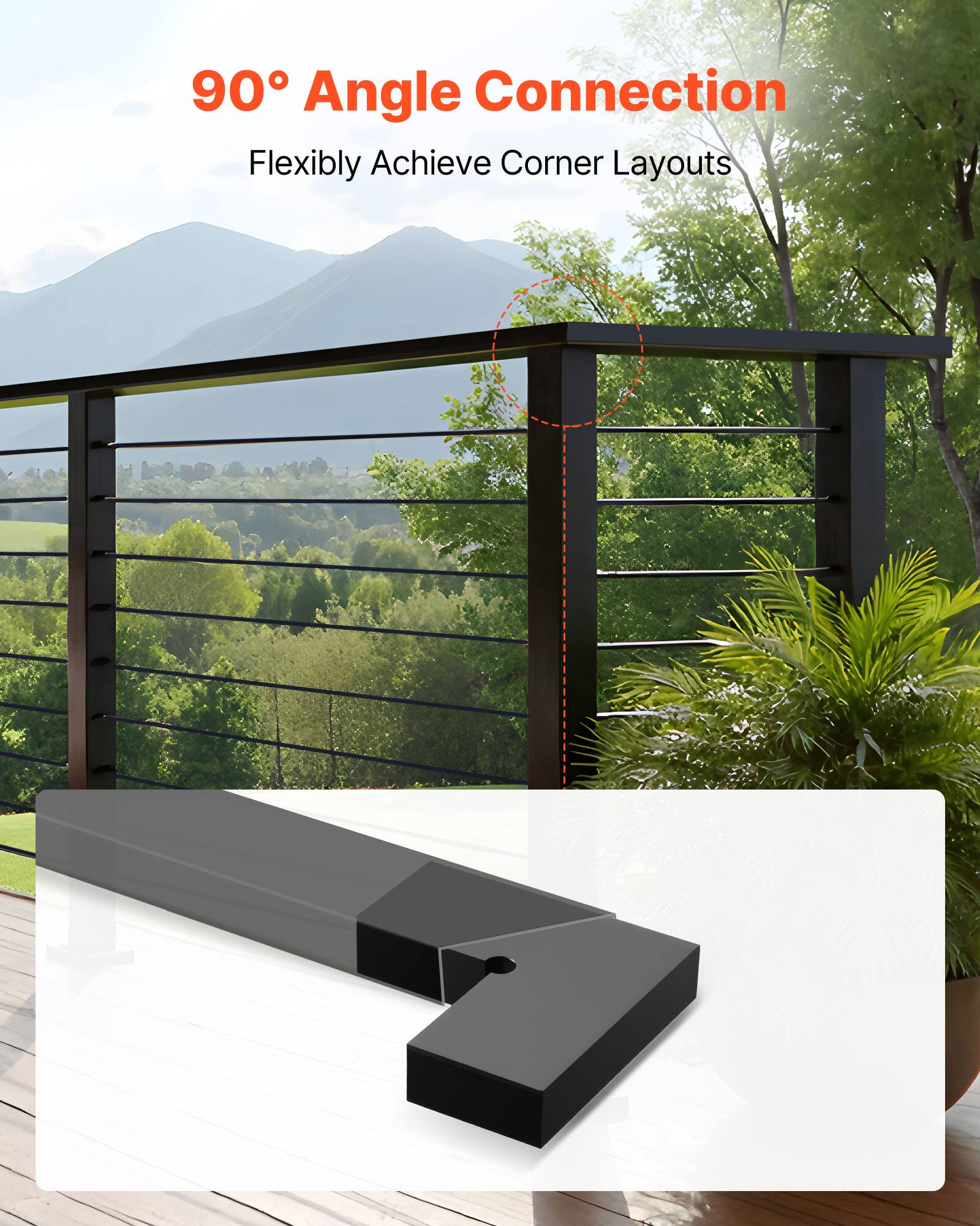 90° Angle Connection  
Flexibly Achieve Corner Layouts