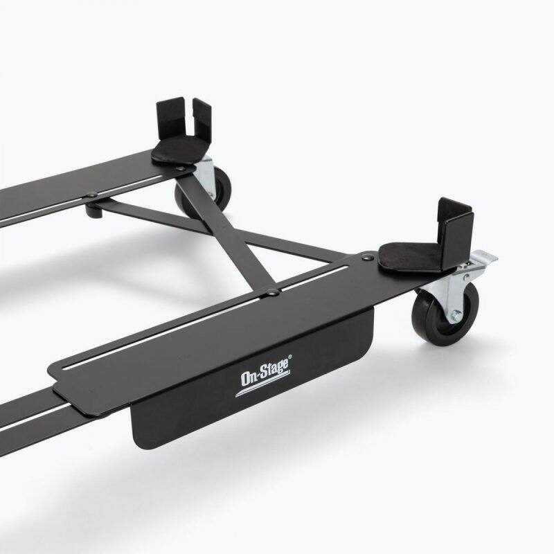 Alt View 4. On Stage Stands - On-Stage AG5000 Amp Glider (Installation-Free Casters for Amplifiers, Rolling-Cart Attachment, Attachable Dolly, Amp - Black.