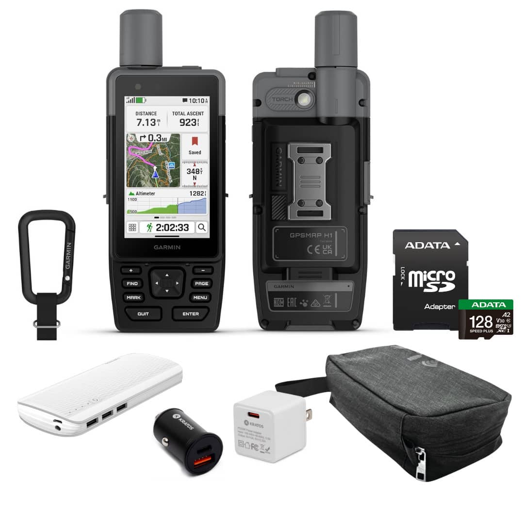 Garmin - GPSMAP H1 Premium Handheld GPS Navigator Bundle with Accessories