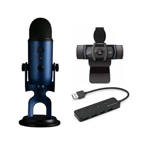 Angle. Blue Microphones - Blue Microphones Yeti USB Microphone with HD Webcam and USB 3.0 Hub.