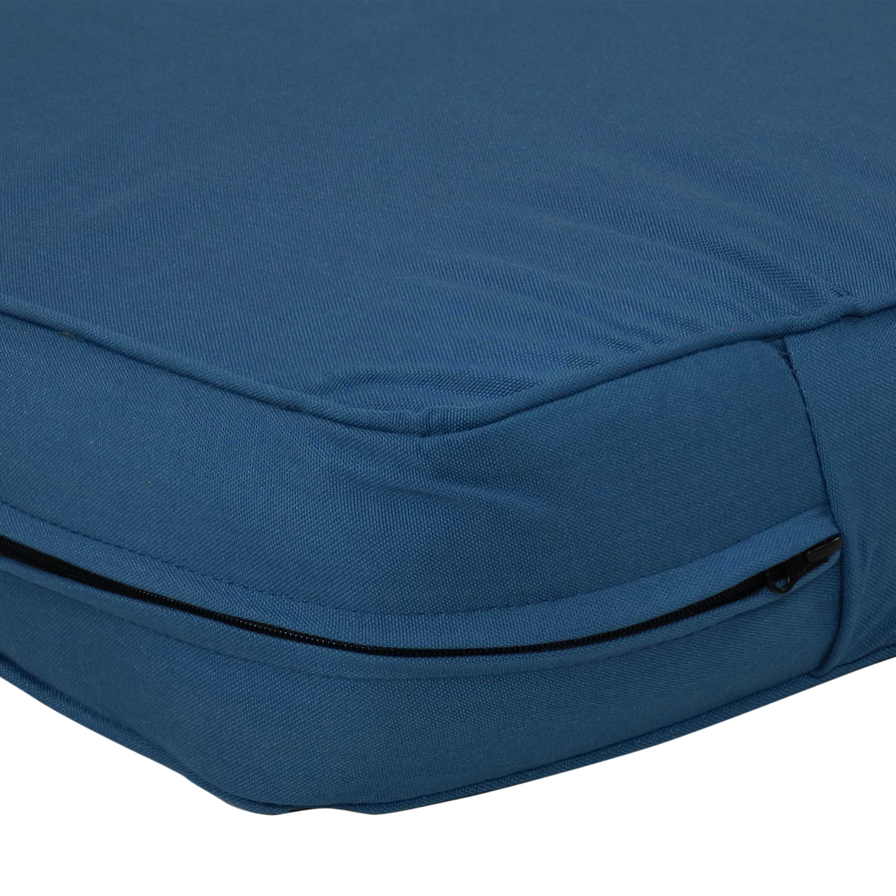 Alt View 5. Sunnydaze - Polyester Indoor and Outdoor Back and Seat Cushions - Blue.