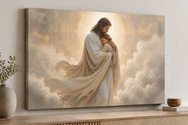FC Design - Large Soft Refuge Faith Canvas 24x36" Ready-to-Hang Religious Art Painting Home Wall Decor Gift - MultiColor