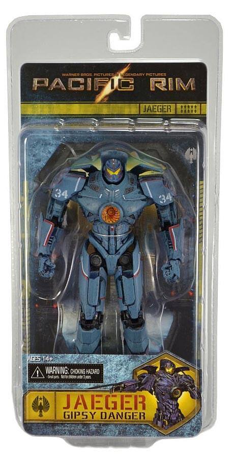 WARNER BROS PICTURES BEGENDARY PICTURES PACIFIC RIM JAEGER  
AGES 14+  
WARNING: CHOKING HAZARD - Small parts. Not for children under 3 years.  
JAEGER GIPSY DANGER