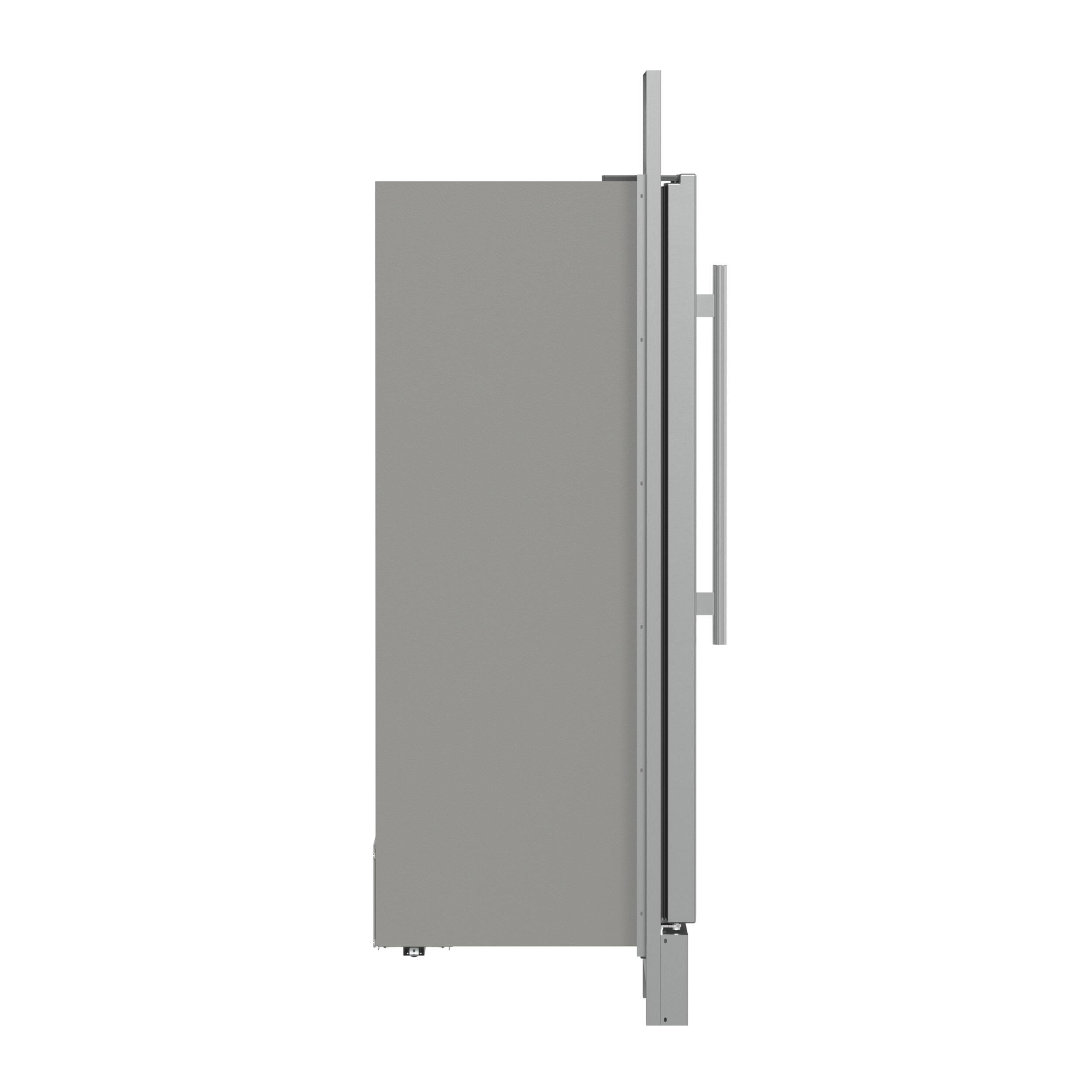 Left. Forno Appliances - Fortezza 14 Cu. Ft. Right-Swing Convertible Refrigerator/Freezer with Trim Kit - Stainless steel.