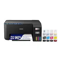 EPSON ET-2400 EcoTank with Replacement Ink Bottles vs. up to 90% Ink Cartridges* Save up to 90% on ink with Epson EcoTank ET-2400.