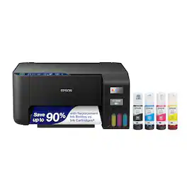 Epson - EcoTank ET-2400 Wireless Color All-in-One Cartridge-Free Supertank Printer with Scan and Copy - Black