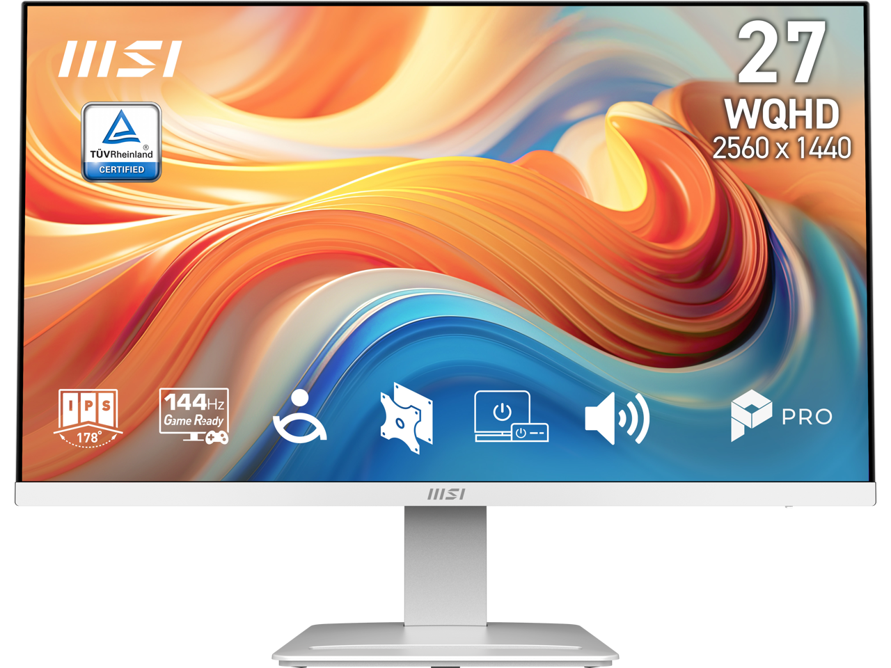 MSI - 27" 144Hz WQHD IPS Monitor - 1ms MPRT, FreeSync, 89% sRGB, 91% DCI-P3, Pro Series