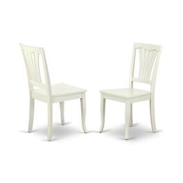 East West Furniture - 3 Piece Dining Table Set Includes 1 Round Pedestal Dining Table and 2 Linen White Dinning Room - Multi-Color