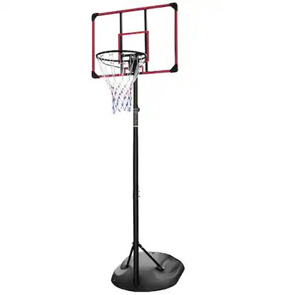 Front. Anysun - Portable Basketball Hoop Adjustable 7.5ft - 9.2ft with 32 Inch Backboard for Youth Adults Indoor Outdoor Basketball Goal - Black+Red.