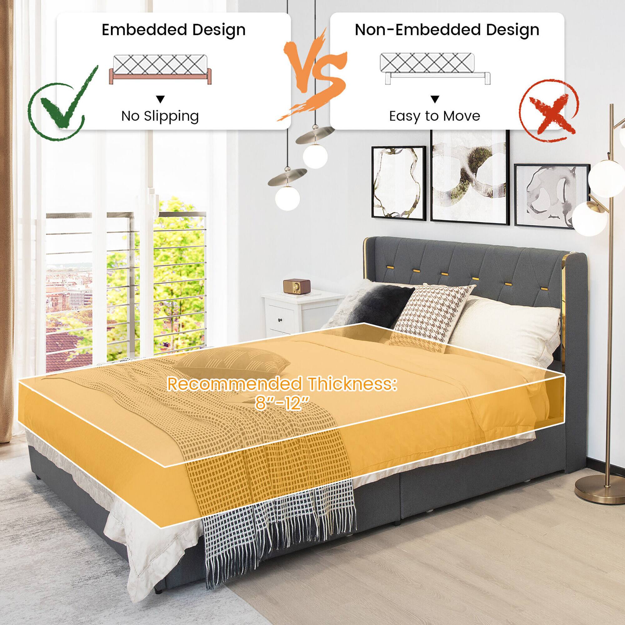 Embedded Design  
No Slipping  

Non-Embedded Design  
Easy to Move  

Recommended Thickness: 8"-12"