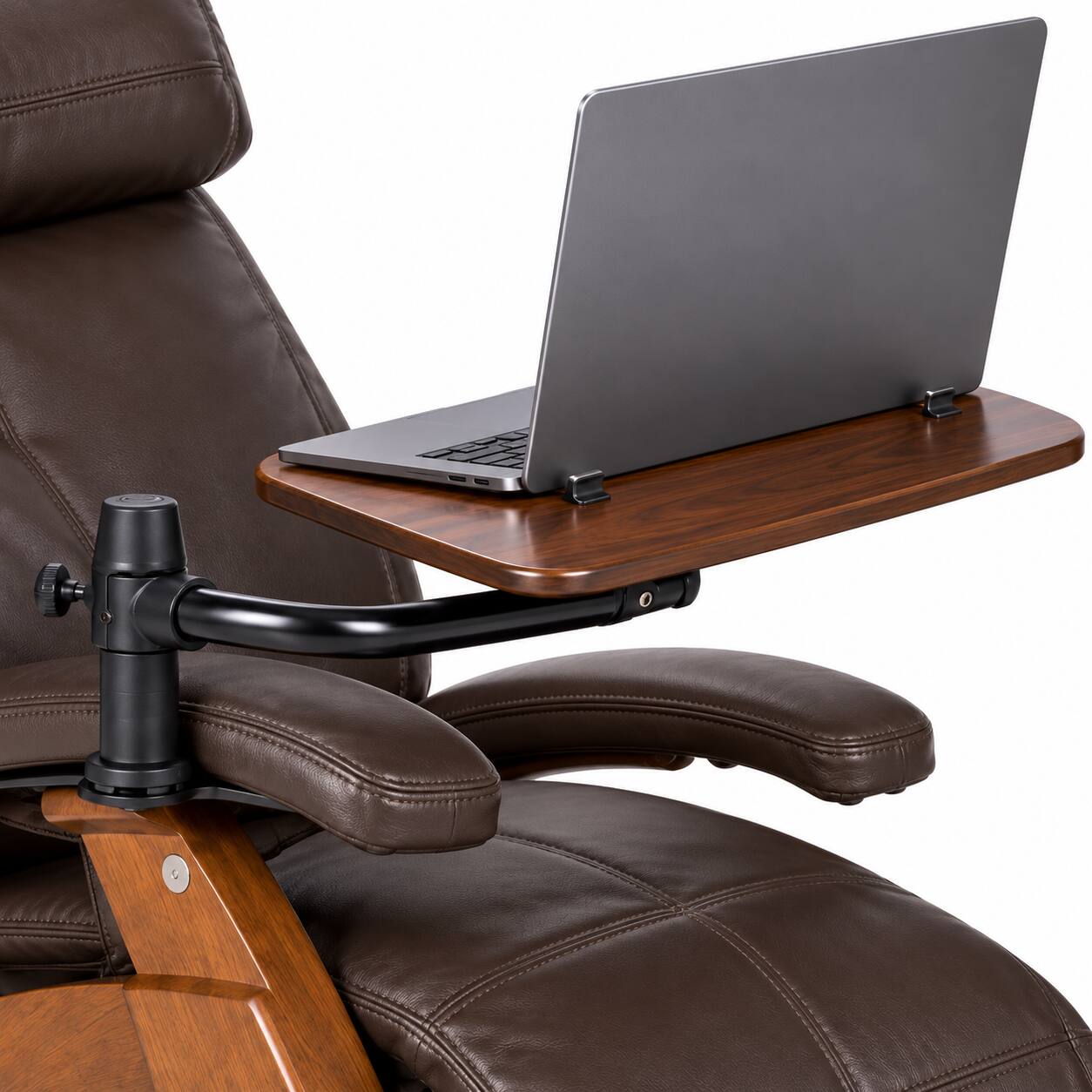 Alt View 5. Human Touch - Perfect Chair Laptop Desk Accessory for PC-365, PC-420 & PC-610 Zero Gravity Recliners - Dark Walnut.