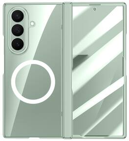 Nakedcellphone - Electro Case for Samsung Galaxy Z Fold 7 Phone - Built-In Screen/Hinge Protector Compatible with MagSafe - Green