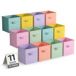 Sorbus - Dresser with 7 Drawers - Storage Chest Organizer with Steel Frame, Wood Top, Handles, Fabric Bins - Multi Pastel