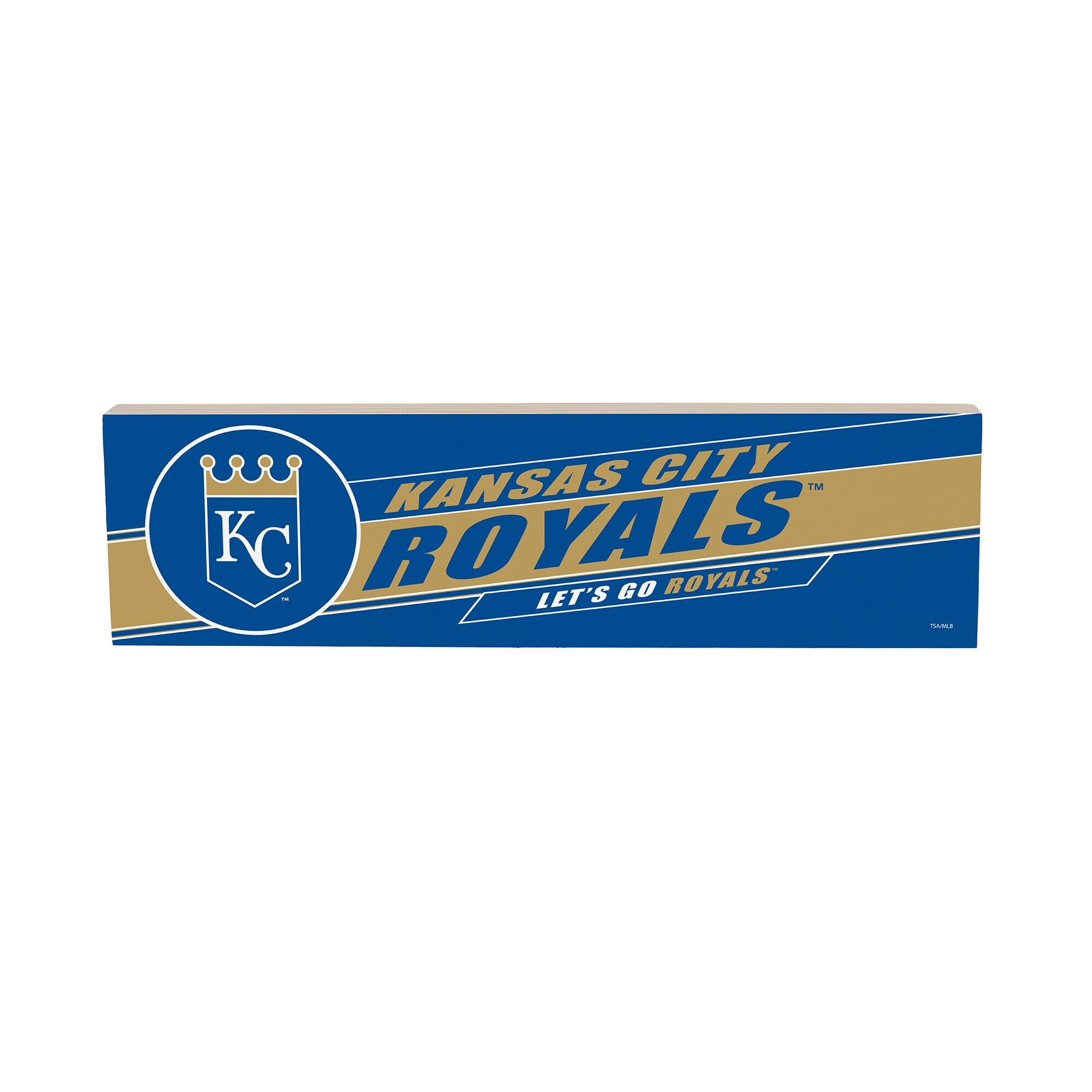 Kansas City Royals 5" x 18" Shadow Logo Wood Mantle Sign