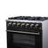 Alt View 4. Forno Appliances - Massimo 5.36 Cu. Ft. Freestanding Gas Convection Range with Air Fryer Kit, Wok Support & Griddle - Black.