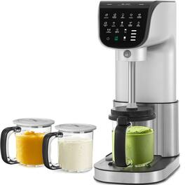 Anysun - 11-in-1 Automatic Ice Cream Maker - Makes 3 Pints, Gelato, Sorbet & Milkshakes, Brushless Motor, Dishwasher Safe - Black