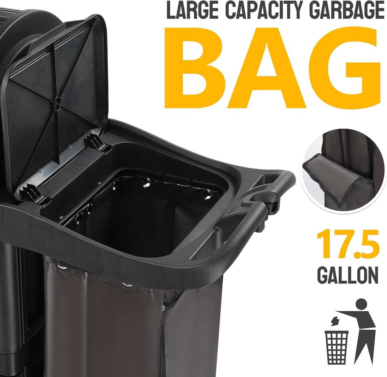 LARGE CAPACITY GARBAGE BAG  
17.5 GALLON