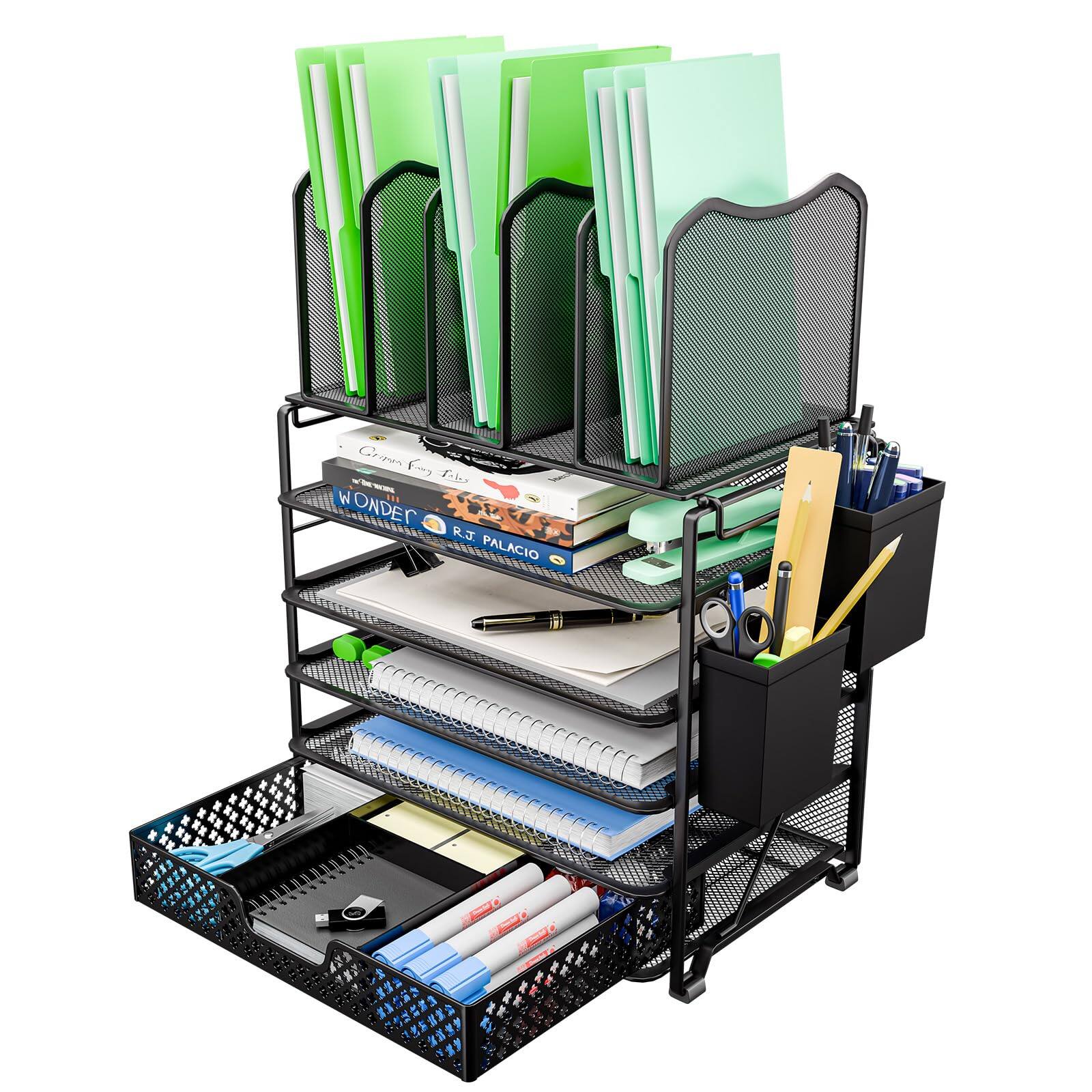 5 Tier Black-Drawers