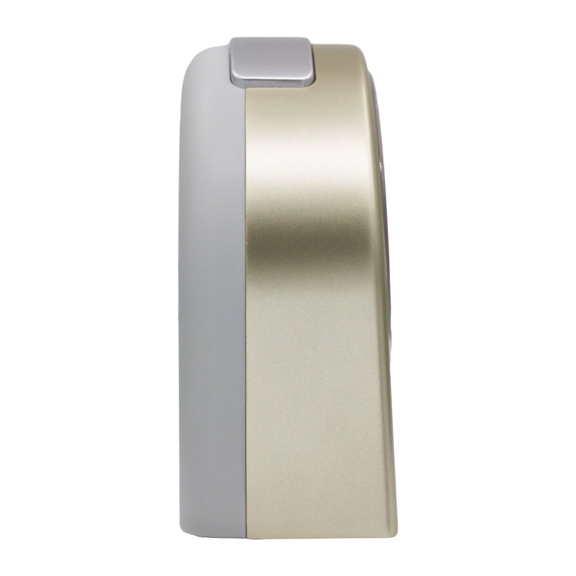 Left. Seiko - Seiko 4" Maris  Desk/Beep Alarm, Gold - Gold.