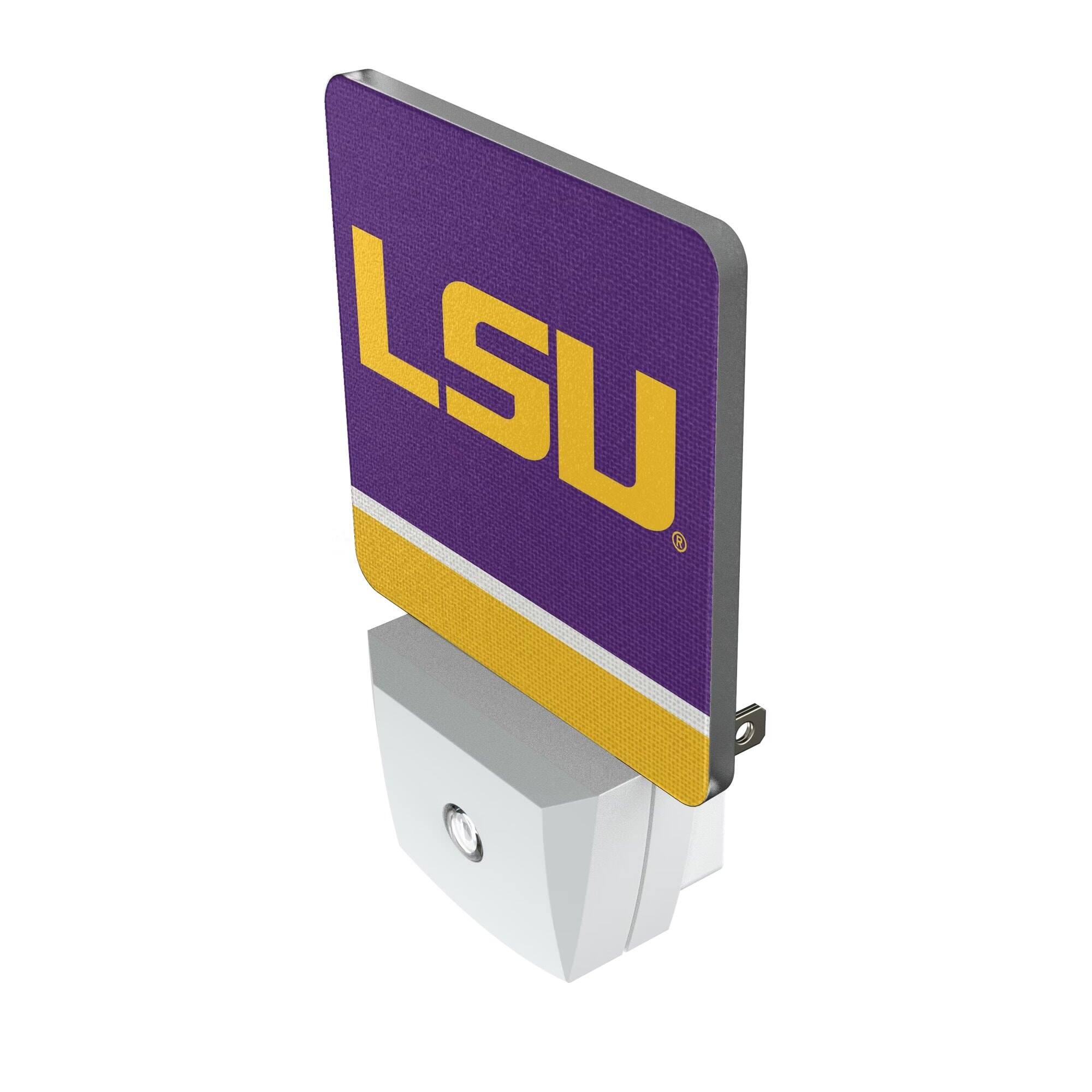 Alt View 1. Keyscaper - LSU Tigers Stripe Design Nightlight 2-Pack - Multicolor.