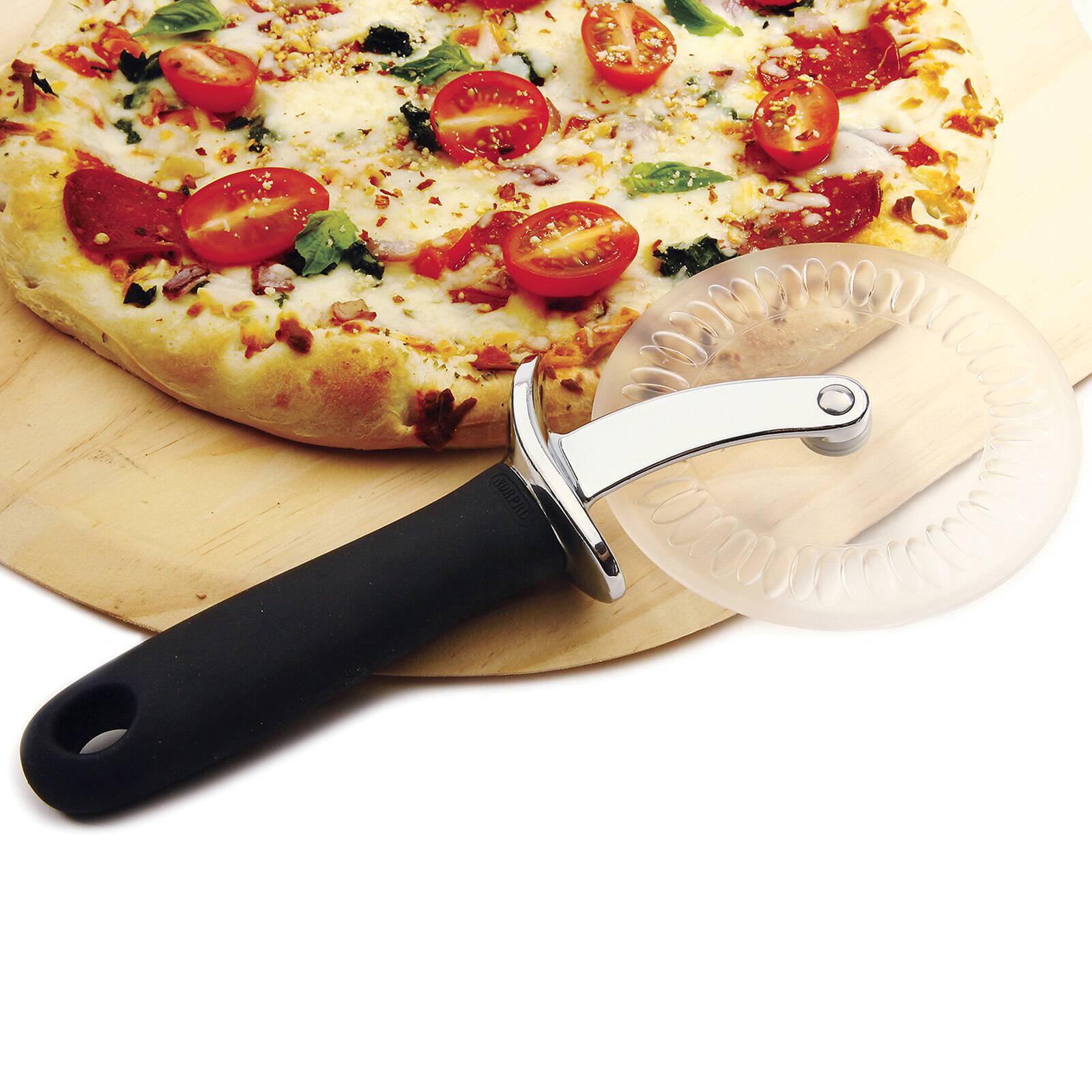 Alt View 4. Norpro - Grip EZ Pizza Wheel with Scalloped Blade - Silver.