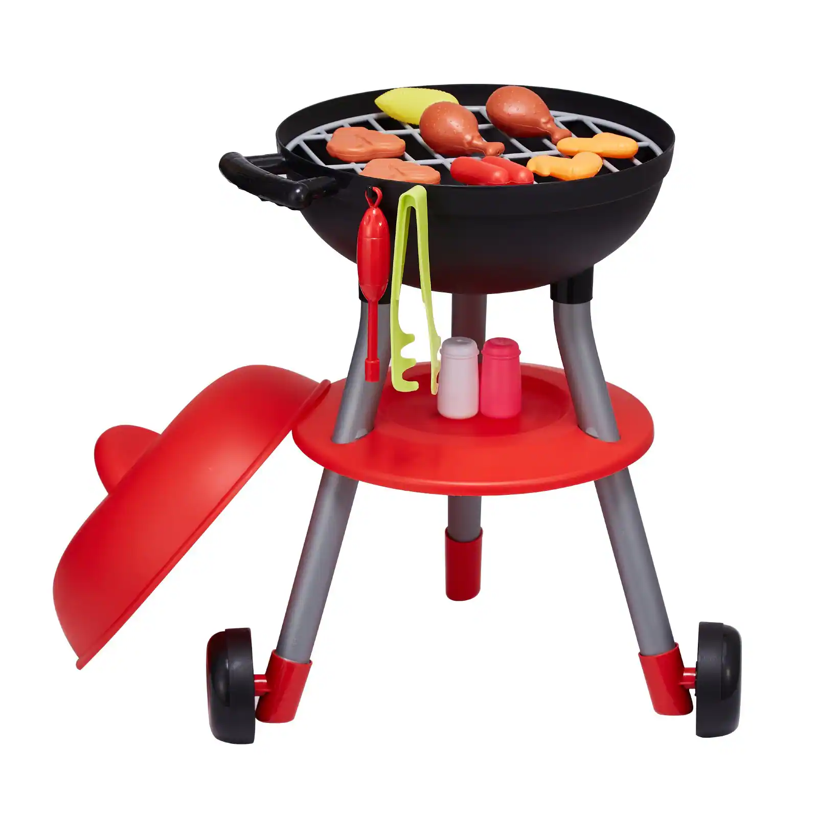 Alt View 9. Glintex - 28PCS BBQ Grill Playset for Kids with Light & Sound, Pretend Cooking Toy Grill for Toddlers, Boys & Girls Ages 3-5.