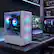 Alt View 1. STGAubron - STGAubron Gaming PC Desktop Computer, Intel Xeon E5 up to 3.3Ghz, Radeon RX 590 8G, 32G RAM, 1TB SSD, USB WiFi 6, Win11H - White.