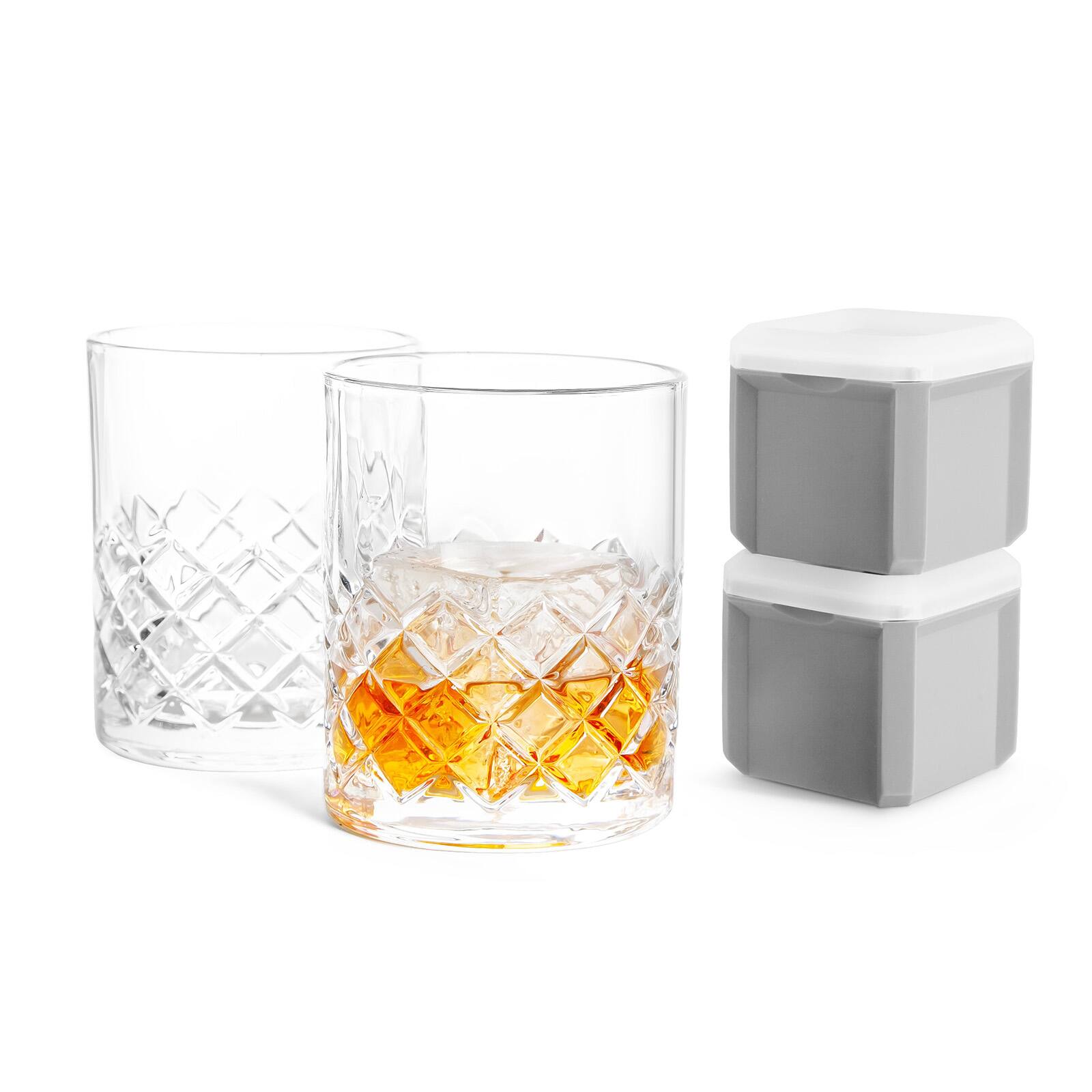 Front. Final Touch - Yarai Double Old-Fashioned Glass Set - Clear.