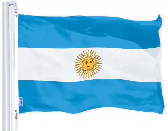 Front. G128 - Argentina Flag 3 x 5 ft 150D Polyester - Assorted Colors.