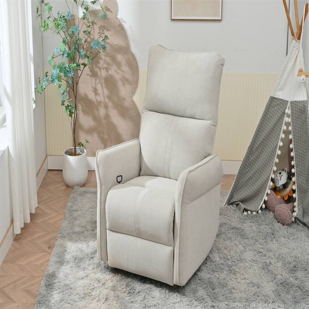 Alt View 6. Loheer - Loheer Swivel Rocker Recliner Nursery Rocking Chair Glider Chair Gray Fabric Home Theater Seating - Gray.