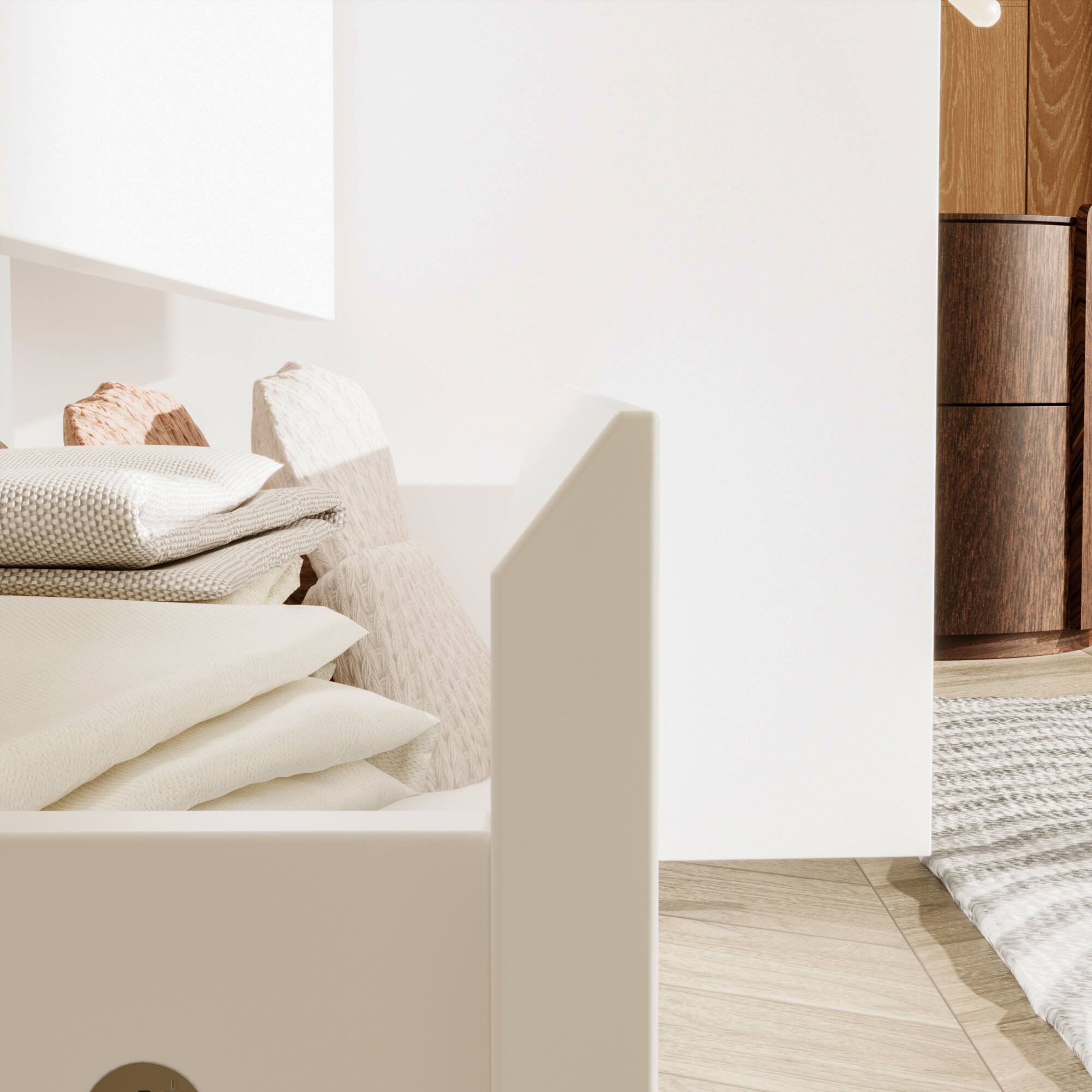 Alt View 1. FUFU & GAGA - Luxury Nordic Wardrobe Closet, Modern Large Storage Cabinet with Hanging Rods, Drawers, Shelves & Safety Features - White.