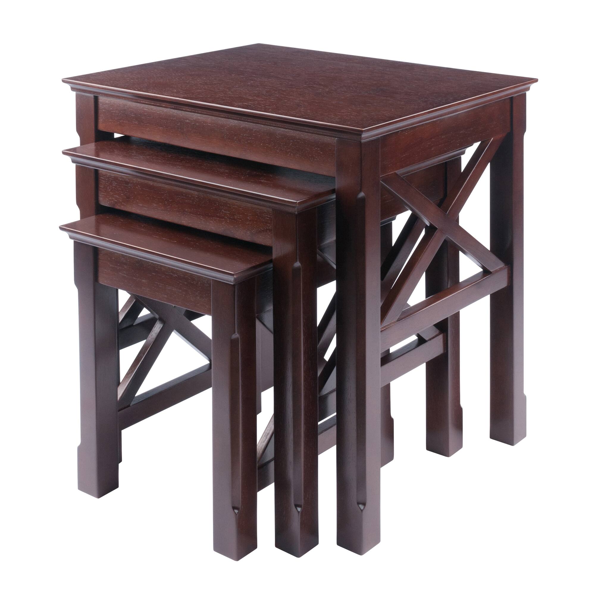 Alt View 6. Winsome Wood - Xola 3-Pc Nesting Tables - Cappuccino.