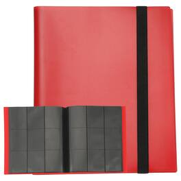 Unique Bargains - 9 Pocket Trading Card Binder, PU Cover 540 Side Loading Card Album Folder for TCG Game Sports Cards - Red