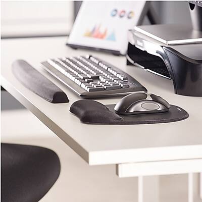 Alt View 2. Fellowes - Memory Foam Keyboard Wrist Rest, Black - Black.