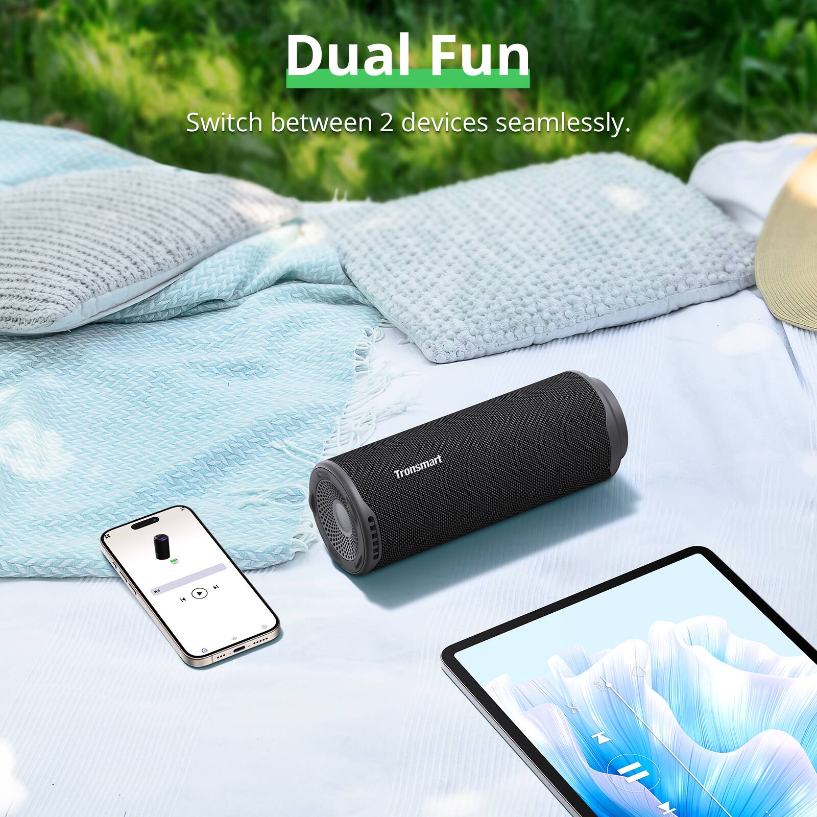 Dual Fun  
Switch between 2 devices seamlessly.