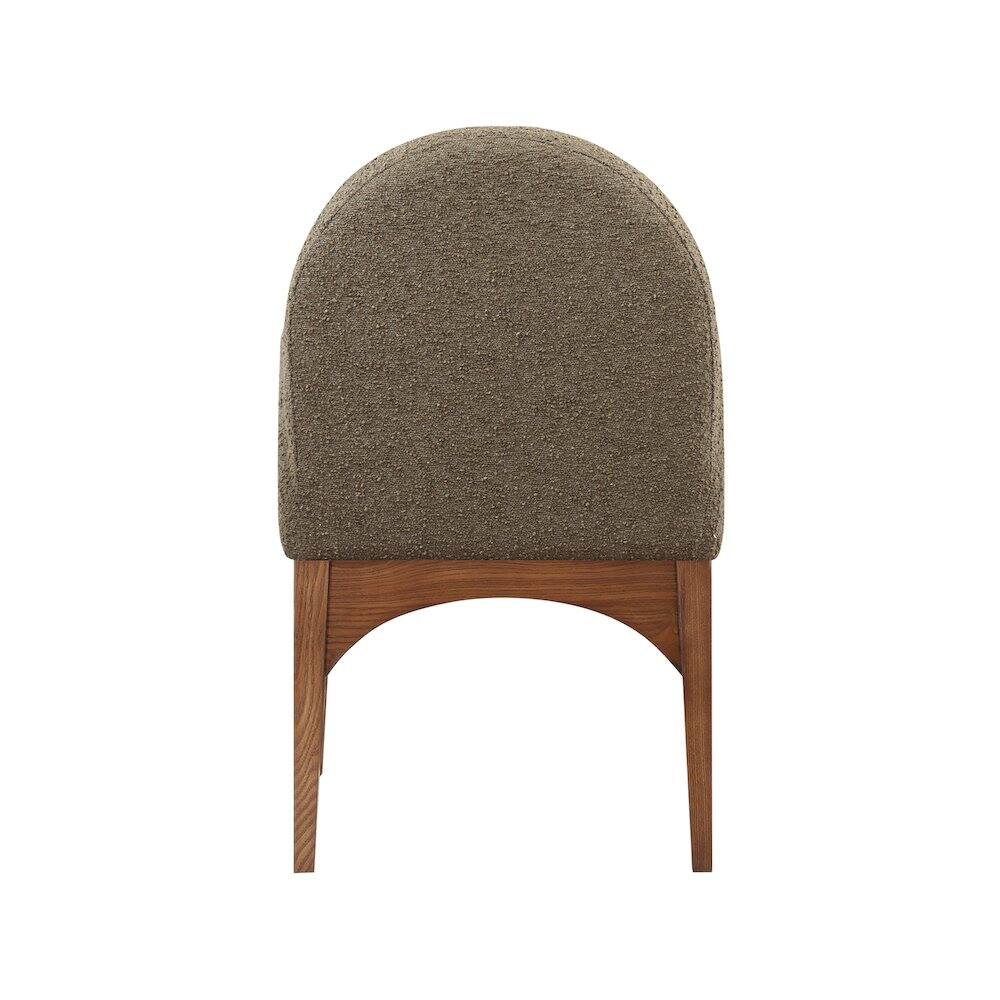 Alt View 1. Meridian Furniture - Waldorf Olive Boucle Fabric Dining Chair - Green.