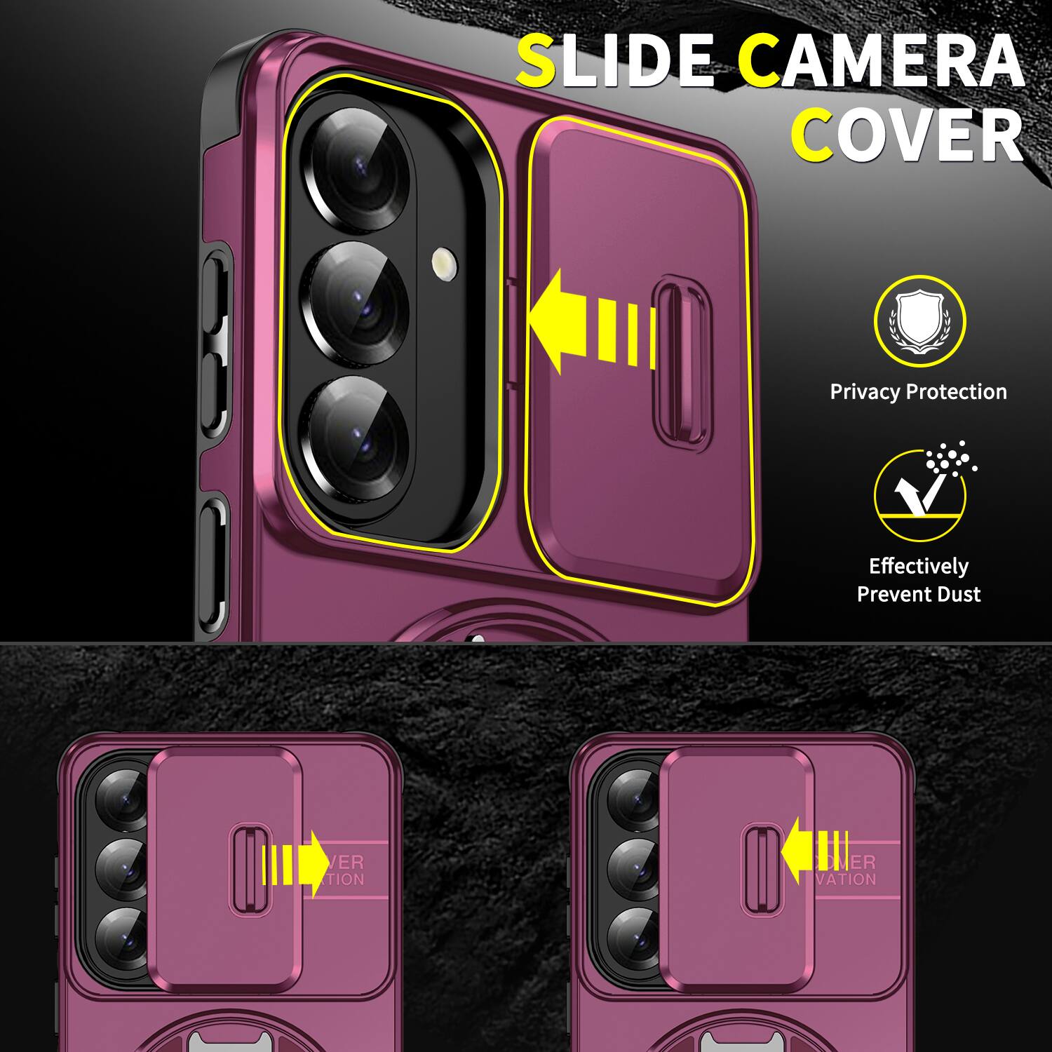 SLIDE CAMERA COVER

Privacy Protection
Effectively Prevent Dust