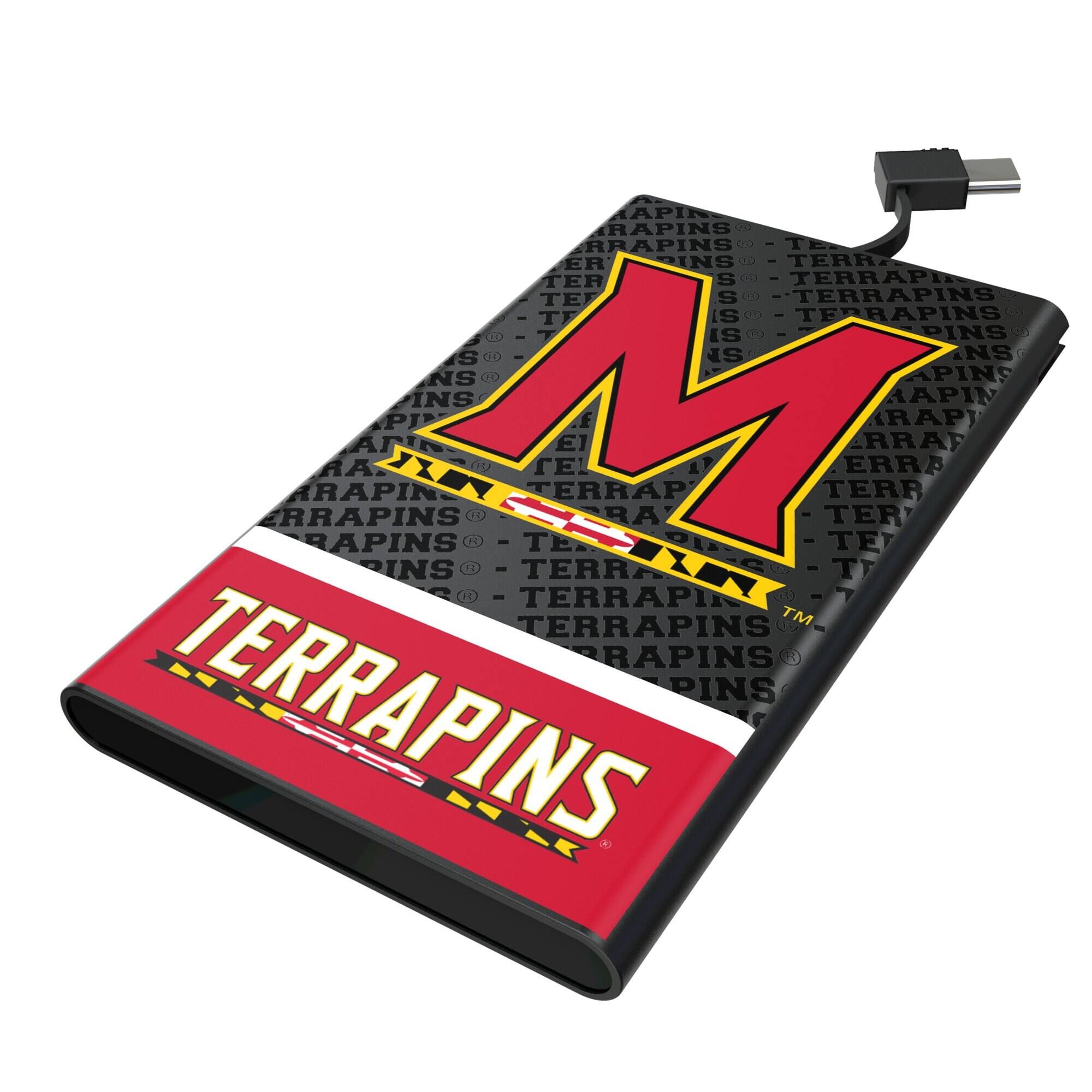 Keyscaper - Maryland Terrapins Endzone Plus 5000mAh Flat Powerbank - Black