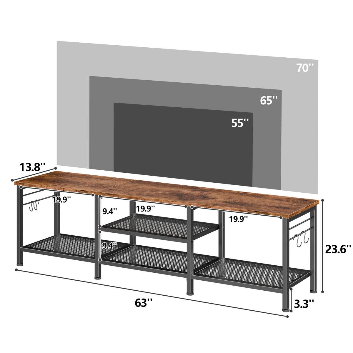 70" 65" 55" 13.8" 19.9" 9.4" 19.9" 9.4" 23.6" 63" 3.3"